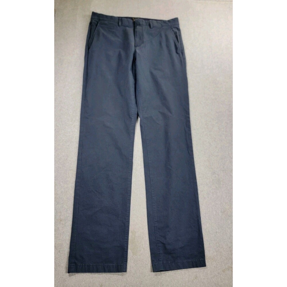 J Crew 770 Pants Mens 33 35x33 Straight Dark Blue Mid Rise Stretch Preppy Office